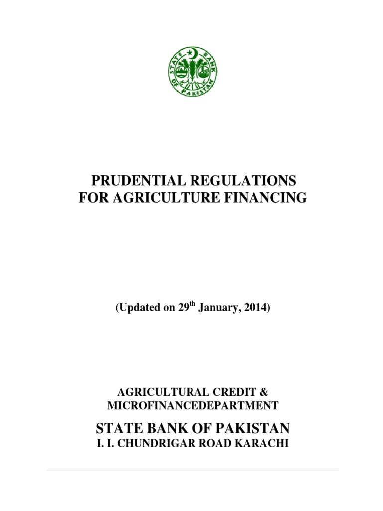 Revised Prudential Regulations for Agri Financing | PDF | Banks | Loans