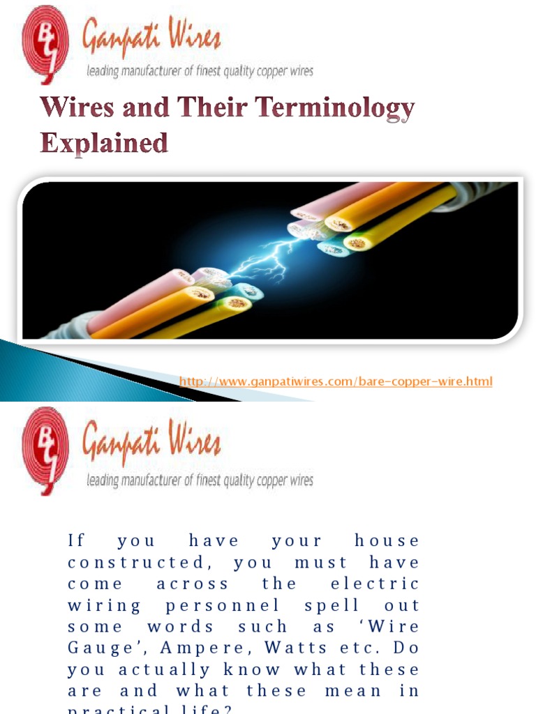 Wires and Their Terminology Explained Electrical Wiring Ac Power