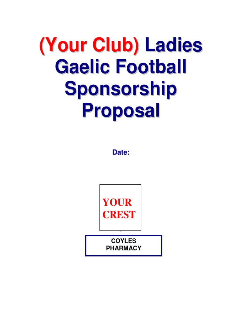 Template for football Sponsorship | Sponsor (Commercial) | Advertising