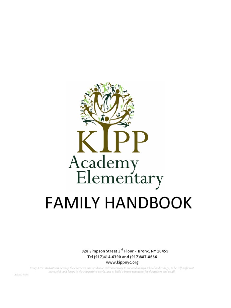 200910 KIPP Academy Elementary Family Handbook Homework
