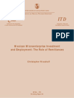 Mexican Microenterprise Investment and Employment- The Role of Remittances