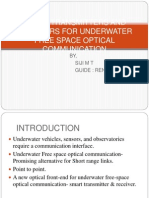 Seminar PPT For Smart Transmitter and Receiver For Under Water Free Space Optical Communication