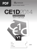Épreuve CE1D Mathématiques 2025 | PDF | Coordonnées cartésiennes | Triangle