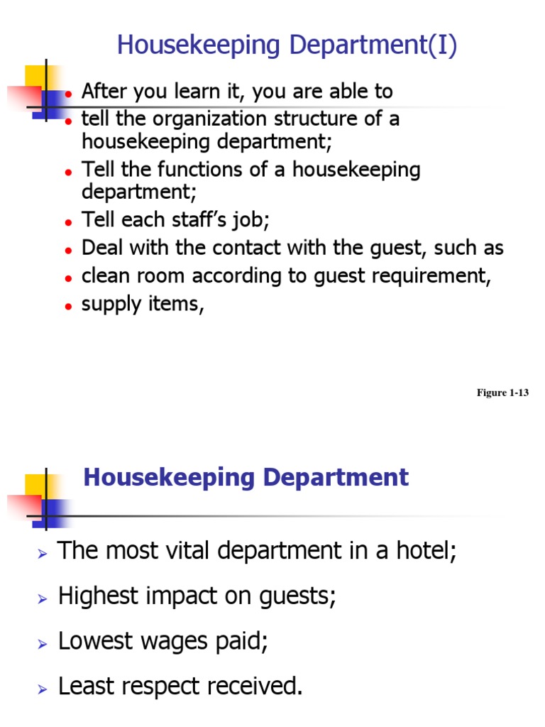 Housekeeping Department PDF Housekeeping Laundry