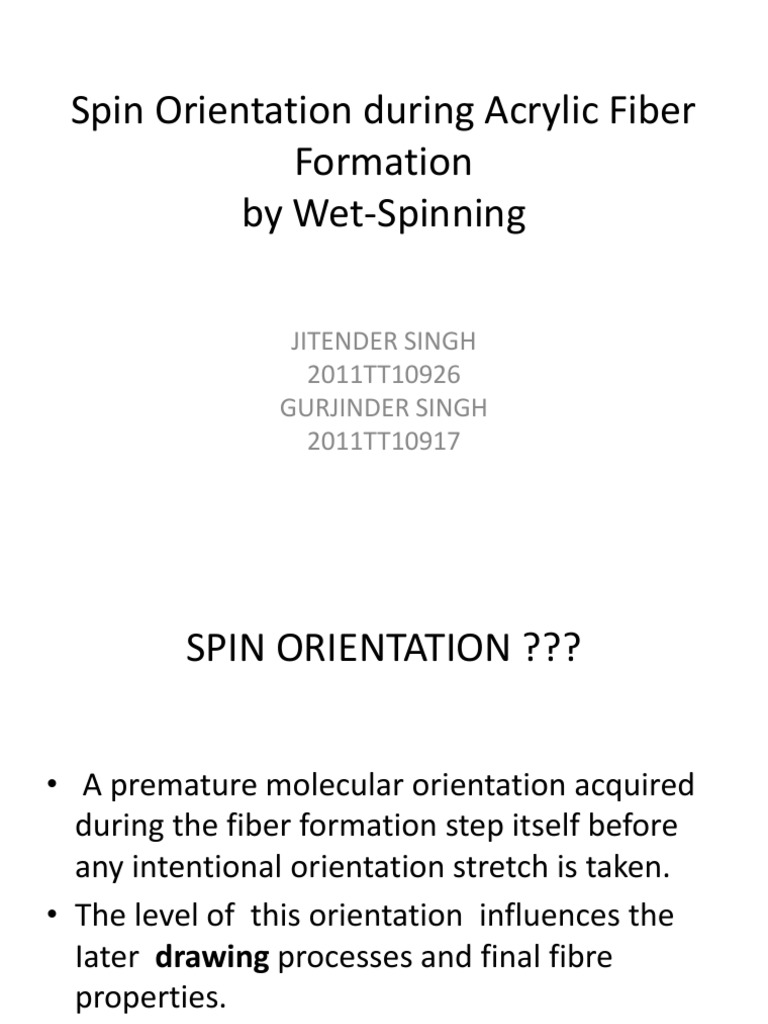 Spin Orientation in Wet-Spun Acrylic Fibers | PDF | Shear Stress | Fibers