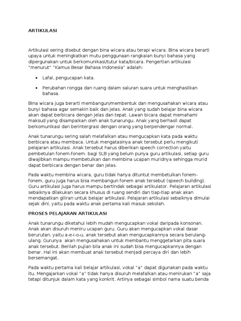 Artikulasi Pdf