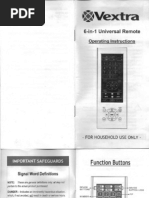 Download Vextra 6-In-1 Universal Remote by so cali empress SN23723430 doc pdf