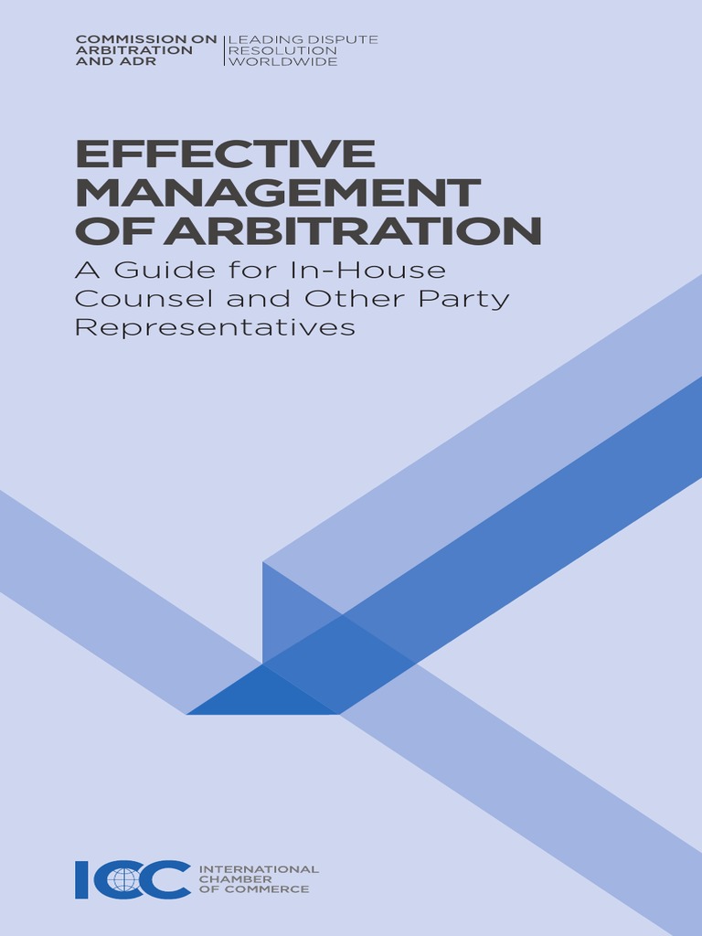 ICC International Arbitration Guide For In-House Counsel | PDF | Arbitration  | Mediation