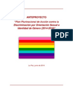 Plan Plurinacional de Acción Contra La Discriminación Por Orientación Sexual e Identidad de Género (2014-2018)