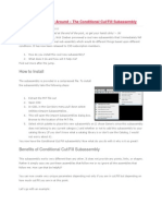 Up and Down and All Around the Conditional CutFill Subassembly