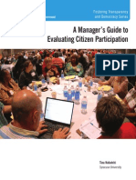 A Managers Guide to Evaluating Citizen Participation