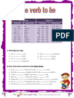 English Verb Conjugations Chart