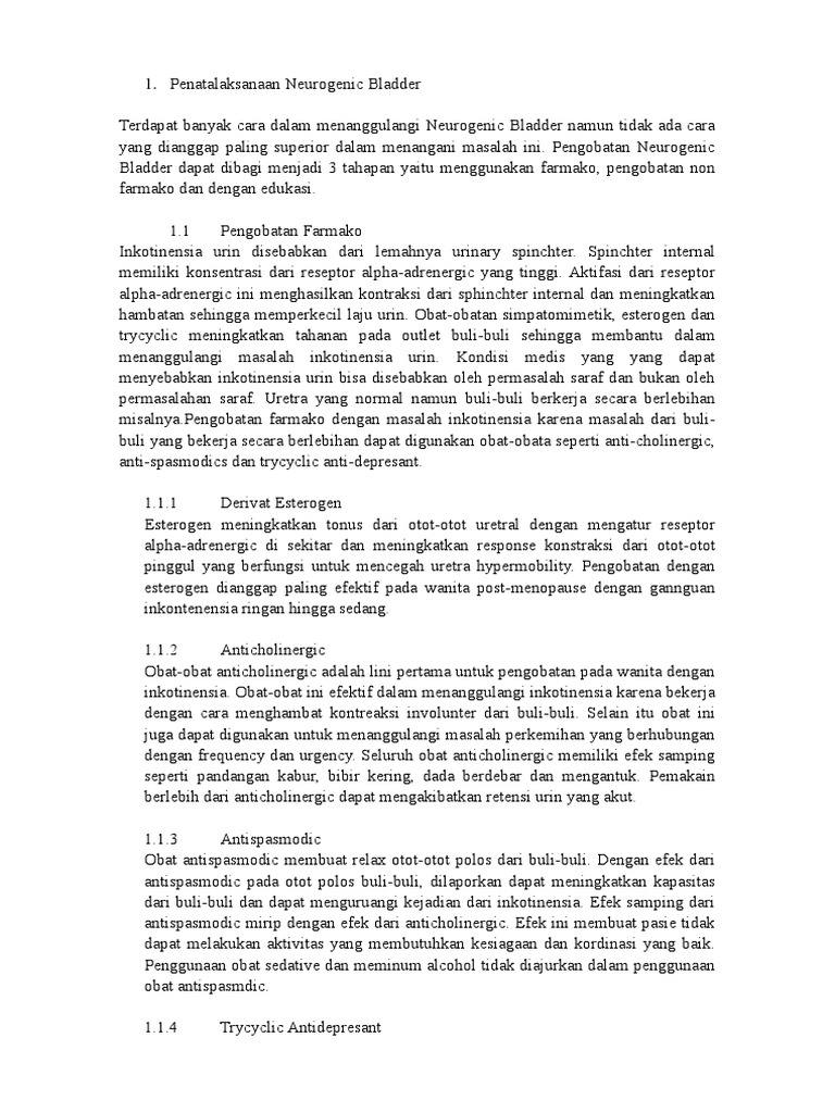 Neurogenic Bladder | PDF | Kesehatan Holistik