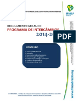 Regulamento Geral Do Programa de Intercâmbios 2014-2015