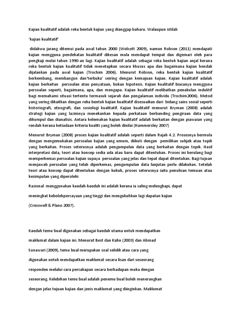 Kajian Kualitatif Adalah Reka Bentuk Kajian Yang Dianggap Baharu Pdf