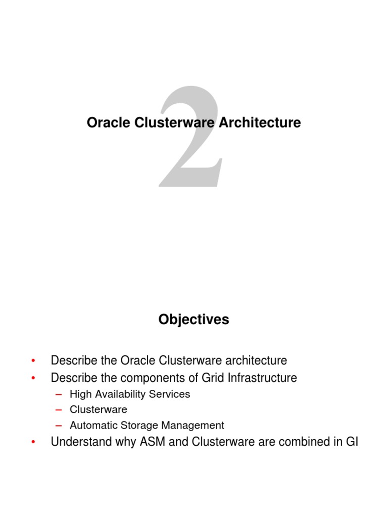 Oracle Clusterware Architecture Overview | PDF | Oracle Database ...