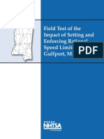 Field Test of The Impact of Setting and Enforcing Rational Speed Limits in Gulfport, Mississippi