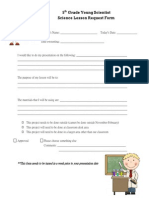 5th Grade Young Scientist Request Form