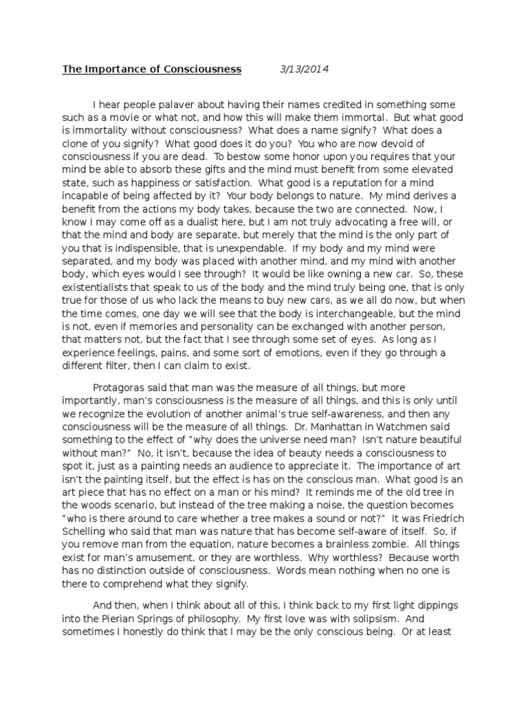 Journal of consciousness image