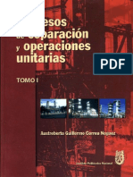 Proceso de Separación y Operaciones Unitarias. Tomo I