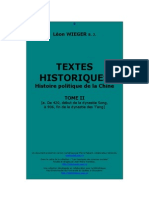 Wieger - Wieger - Textes Historiques - Histoire Politique de La Chine - Tomo III