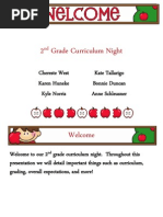 2nd Grade Curriculum Night Presentation