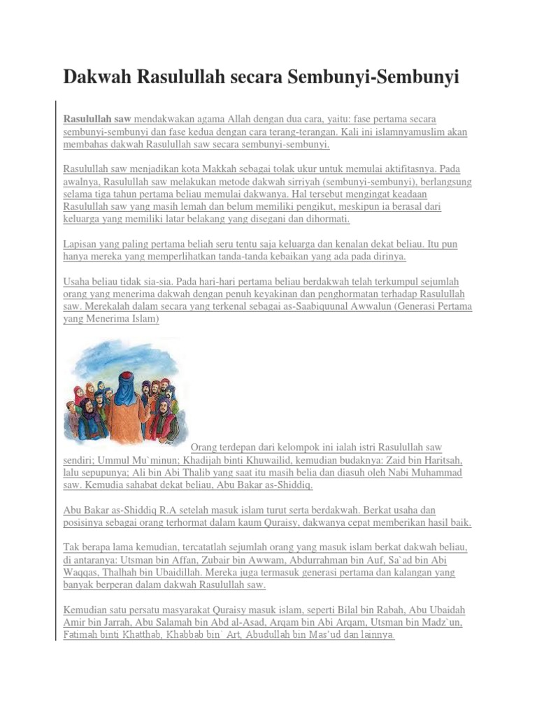 Dakwah Rasulullah Secara Sembunyi Pdf