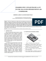 Design and Standardization of Base Frame & Ant Vibration Mounts For Balanced Opposed Piston Air Compressor