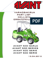 Avant 500 Series 2 Parts List