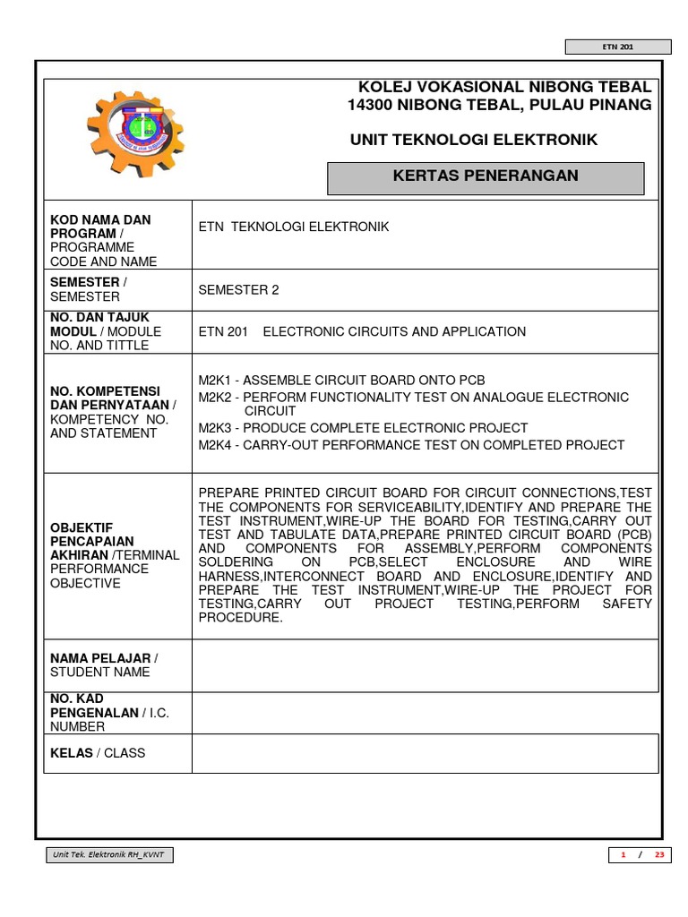 Kertas Penerangan Etn 201