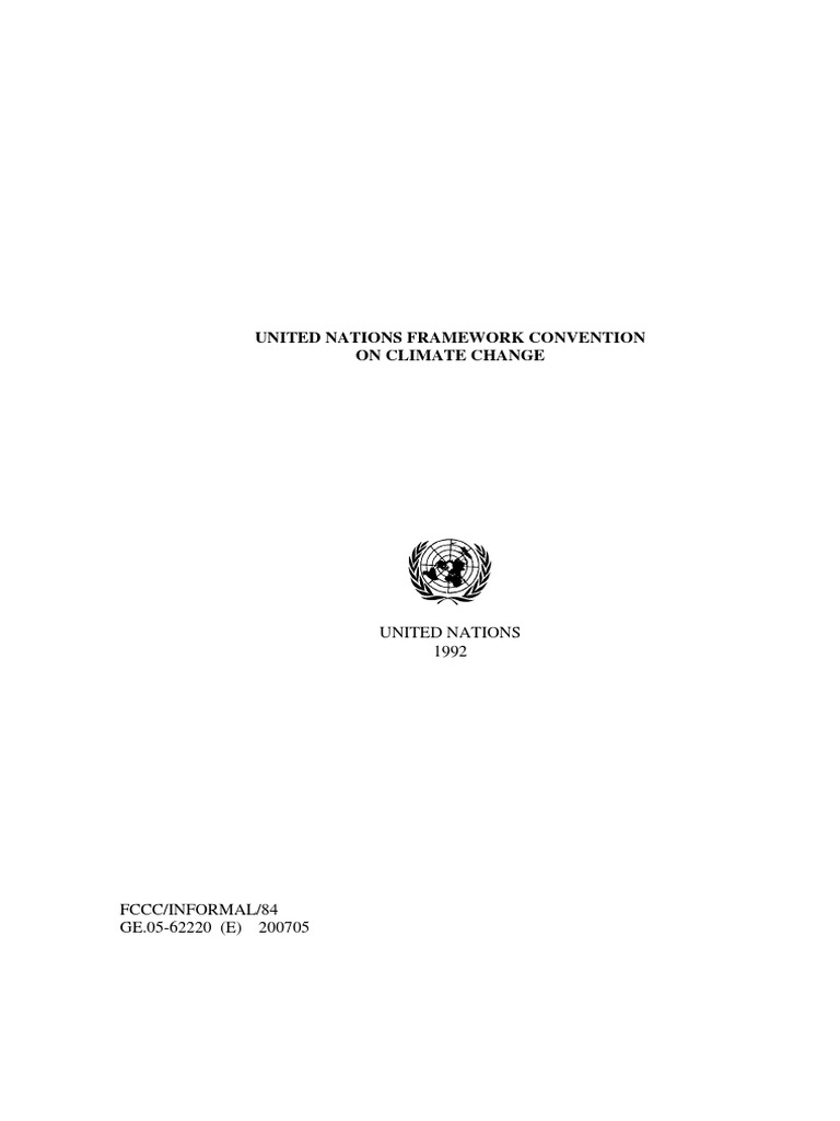 UN Framework Convention On Climate Change | PDF