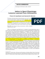 Test Validation in Sport Physiology - Lessons Learned From Clinimetrics