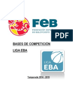 Bases de Competición Liga EBA - Temporada 2014/15