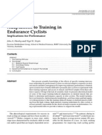 Adaptations To Training in Endurance Cyclists - Implications For Performance