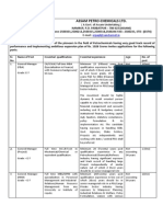 Assam Petro-chemicals Limited Recruitment 2014 - Managerial Vacancies