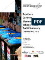 Southern Carleton Elementary - October 2, 2013 Waste Audit Summary