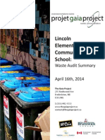 Summary of Lincoln Elementary Community Waste Audit on April 16th, 2014