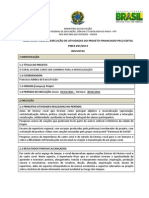 Relatório Final de Execução de Atividades Do Projeto Financiado Pelo Edital Pibex 001