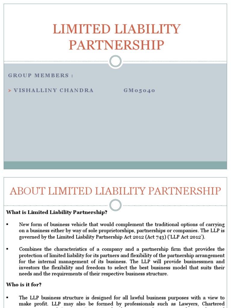 Limited Liability Partnership