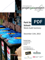 Park Street School - Waste Audit Summary From December 11, 2013
