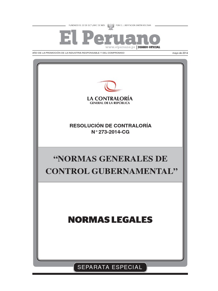Normas Generales de Control Gubernamental | PDF | Gestión de la calidad ...
