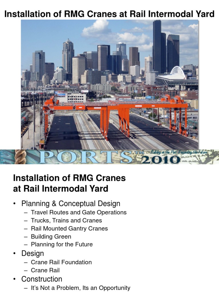 RMG Crane Installation at Intermodal Yard | PDF | Crane (Machine ...
