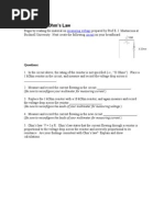 Exercise 1: Ohm's Law: Questions