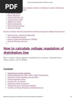 How To Calculate Voltage Regulation of Distribution Line - EEP