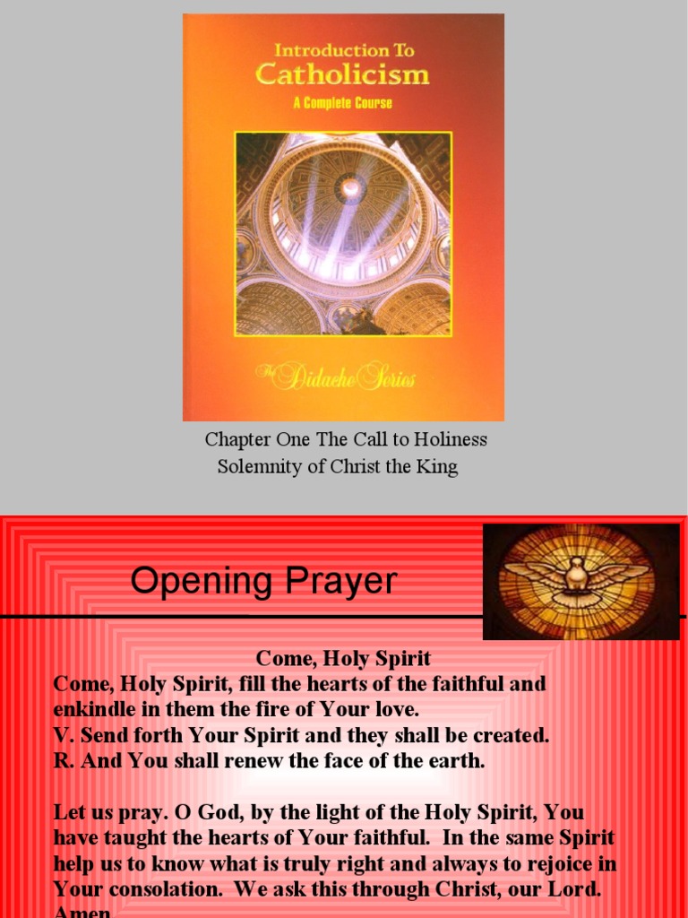 Chapter One The Call To Holiness Solemnity of Christ The | PDF ...