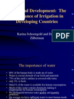 Water and Development: The Importance of Irrigation in Developing Countries