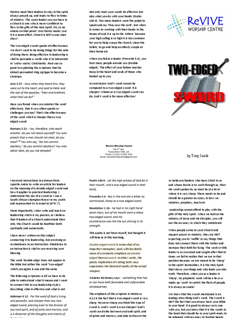 Two Edged Sword Prophecy Spiritual Gift