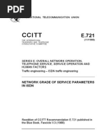 Ccitt: Network Grade of Service Parameters in Isdn