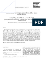 Chitinosans as Tableting Exciients for Modified Release Delivery Systems