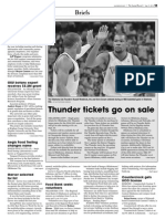 Thunder Tickets Go On Sale: Briefs